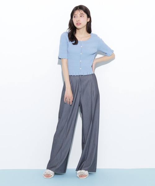 JILL by JILL STUART(ジルバイジルスチュアート)の「◇前後2way変形リブニット(ニット/セーター・レディース・ブルー/ホワイト/レッド・FREE)」の11枚目の写真