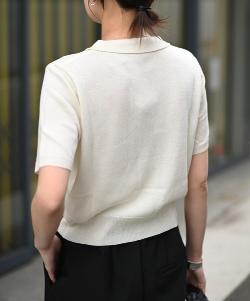 Marient(マリエント)の「ボタンポロニットカーデ(ニット/セーター・レディース・ブラック/アイボリー/ベージュ・FREE)」の20枚目の写真