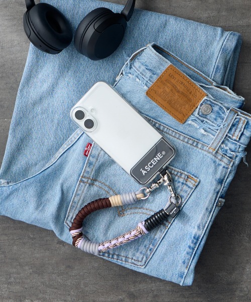 A SCENE（エーシーン）の「[A SCENE/エーシーン] DESIGN PARACORD STRAP デザイン パラコード ストラップ【追加】（スマホグッズ・レディース・オレンジ/マルチ/ブラック系/シルバー/ブルー/イエロー/グリーン/ブラック/ライトブルー/パープル/ネイビー・ONE SIZE）」の8枚目の写真