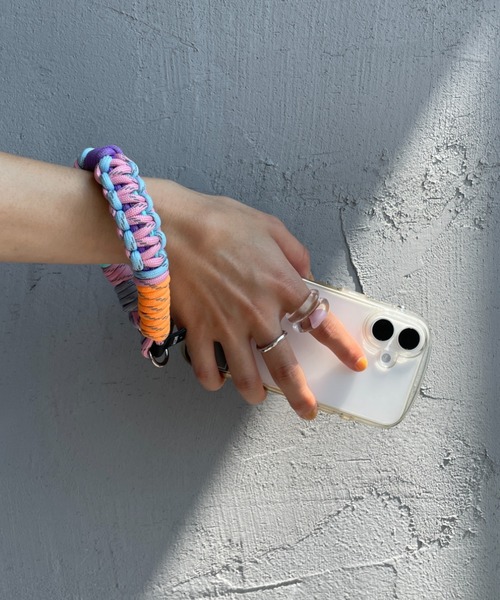 A SCENE（エーシーン）の「[A SCENE/エーシーン] DESIGN PARACORD STRAP デザイン パラコード ストラップ【追加】（スマホグッズ・レディース・オレンジ/マルチ/ブラック系/シルバー/ブルー/イエロー/グリーン/ブラック/ライトブルー・ONE SIZE）」の9枚目の写真