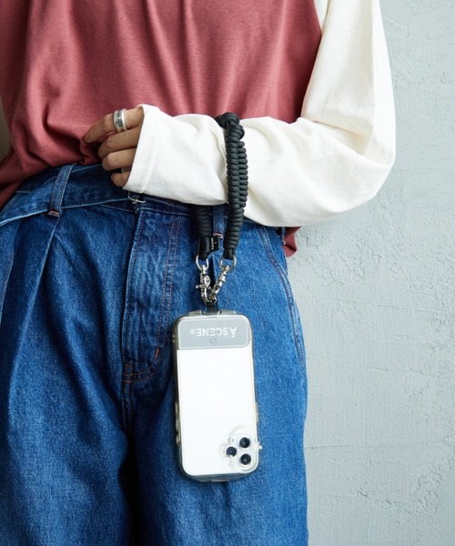 A SCENE（エーシーン）の「[A SCENE/エーシーン] DESIGN PARACORD STRAP デザイン パラコード ストラップ【追加】（スマホグッズ・レディース・オレンジ/マルチ/ブラック系/シルバー/ブルー/イエロー/グリーン/ブラック/ライトブルー・ONE SIZE）」の2枚目の写真