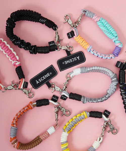 A SCENE（エーシーン）の「[A SCENE/エーシーン] DESIGN PARACORD STRAP デザイン パラコード ストラップ【追加】（スマホグッズ・レディース・オレンジ/マルチ/ブラック系/シルバー/ブルー/イエロー/グリーン/ブラック/ライトブルー・ONE SIZE）」の10枚目の写真