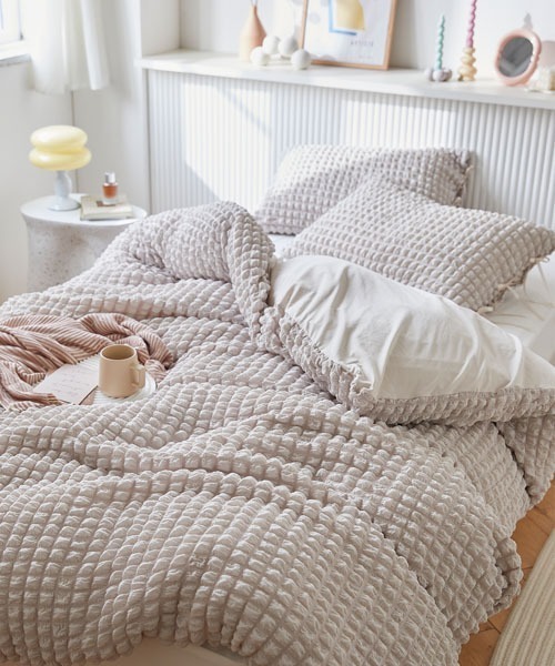 掛け布団カバー ぽこぽこデザイン｜シングル 【furry doudou