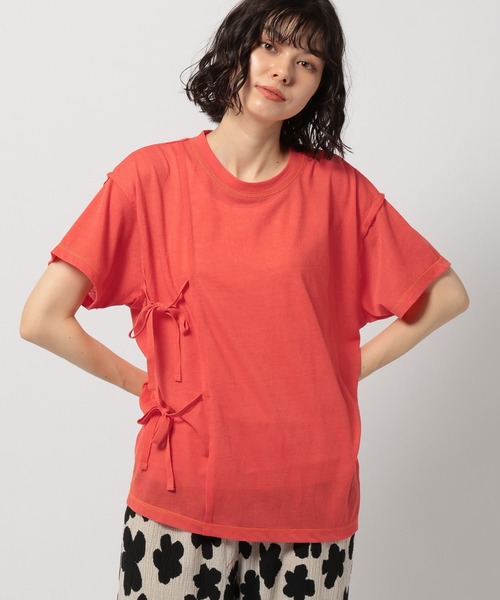 GEMEDA tシャツ リボンオーバーサイズTシャツ レディース