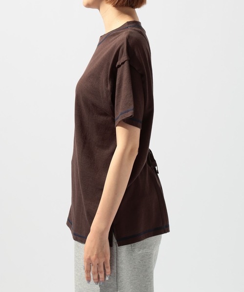 niko and...(ニコアンド)の「シアーリボンアレンジTシャツ(Tシャツ/カットソー・レディース・オフホワイト/ブルー/ブラウン/オレンジ・FREE)」の19枚目の写真