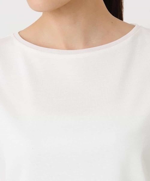 MK MICHEL KLEIN（エムケーミッシェルクラン）の「シルケットフライス ノースリーブカットソー/接触冷感/洗える（Tシャツ/カットソー・レディース・ホワイト/ブラック・38）」の22枚目の写真