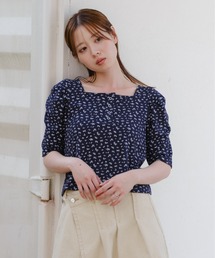 美品⁂センソユニコ⁂総柄プルオーバー　カットソー　花柄　ボタニカル　変形ヘム　M Sensounico - 美品⁂センソユニコ⁂総柄プルオーバー カットソー