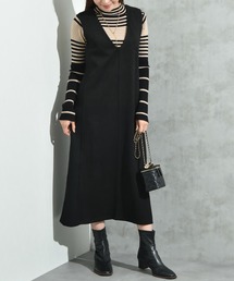 INTERPLANET | スエード*リブ2WAYジャンスカ(ワンピース)