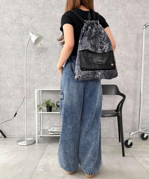 Dickies（ディッキーズ）の「WEGO/Dickies別注ナップサック（バックパック/リュック・レディース・ブラック/その他1・FREE）」の9枚目の写真