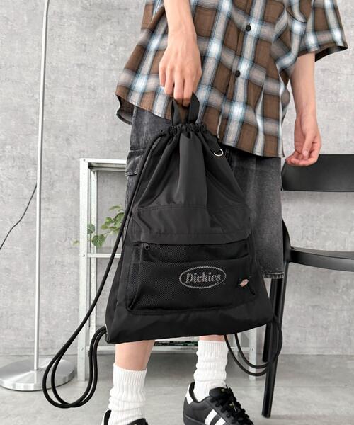 Dickies（ディッキーズ）の「WEGO/Dickies別注ナップサック（バックパック/リュック・レディース・ブラック/その他1・FREE）」の12枚目の写真