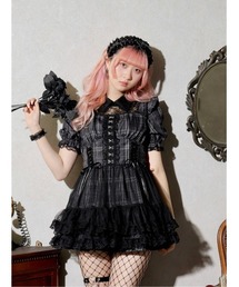 NOE'MIE レース フリル Aライン ワンピース ブラック SIZE M 83908240b_b_46_500.jpg