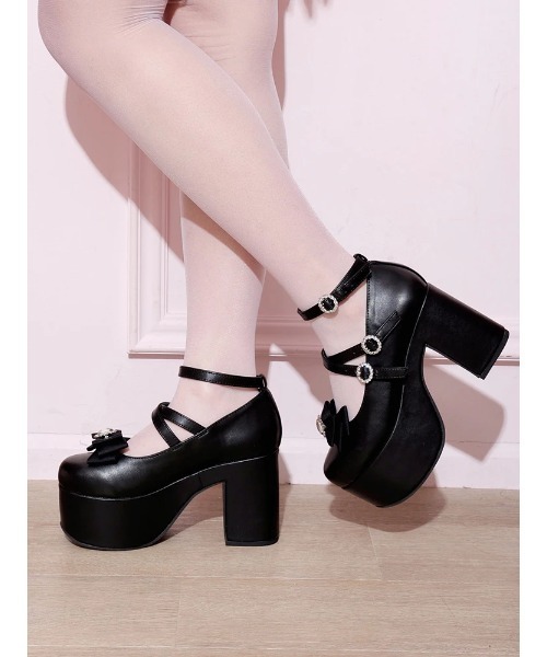 お嬢さん2wayダブルストラップパンプス（パンプス）｜NOEMIE（ノエミー