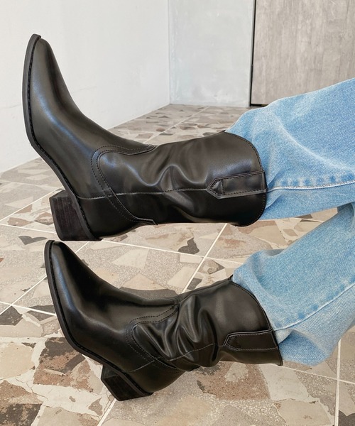 セール】ショートウエスタンブーツ（ブーツ）｜moment+（モーメント