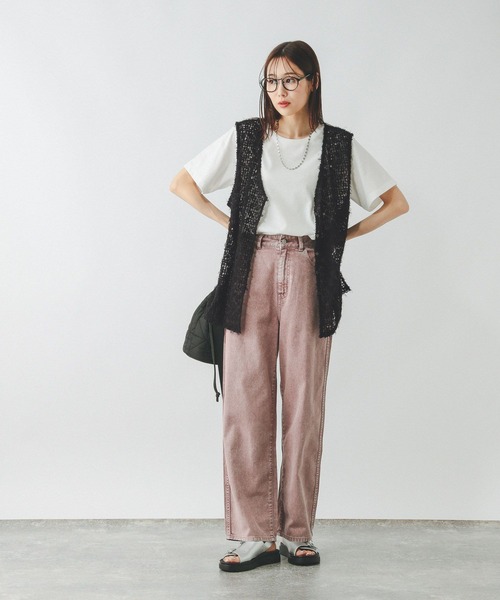 GLOBAL WORK（グローバルワーク）の「フェザージレベスト＊半袖Tシャツセット/572226（Tシャツ/カットソー・レディース・ライトグレー/ブラック/アイボリー・MEDIUM/LARGE）」の11枚目の写真