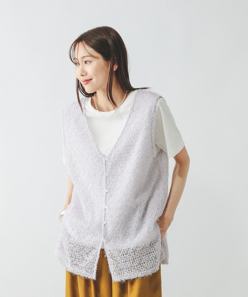 GLOBAL WORK（グローバルワーク）の「フェザージレベスト＊半袖Tシャツセット/572226（Tシャツ/カットソー・レディース・ライトグレー/ブラック/アイボリー・MEDIUM/LARGE）」の21枚目の写真