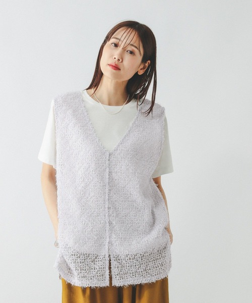 GLOBAL WORK（グローバルワーク）の「フェザージレベスト＊半袖Tシャツセット/572226（Tシャツ/カットソー・レディース・ライトグレー/ブラック/アイボリー・MEDIUM/LARGE）」の22枚目の写真