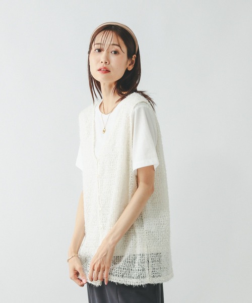 セール】フェザージレベスト＊半袖Tシャツセット/572226（Tシャツ