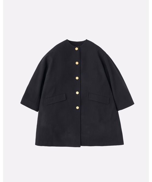 Traditional Weatherwear(トラディショナルウェザーウェア)の「LINTON N/C(ステンカラーコート・レディース・ブラック/ネイビー・32/34)」の6枚目の写真