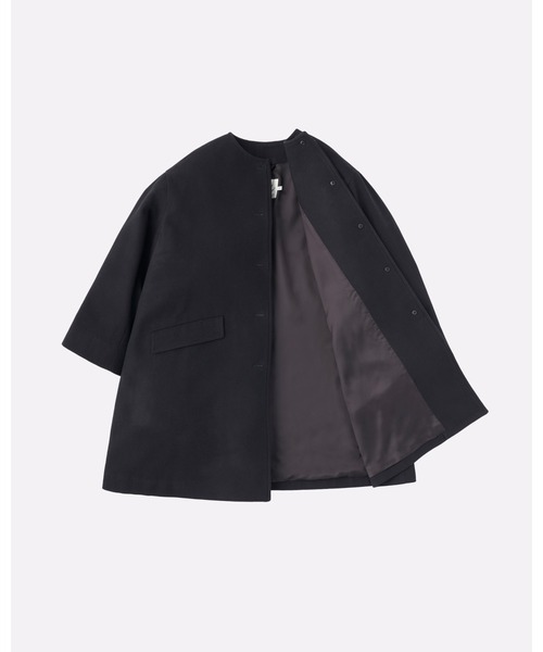 Traditional Weatherwear(トラディショナルウェザーウェア)の「LINTON N/C(ステンカラーコート・レディース・ブラック/ネイビー・32/34)」の7枚目の写真