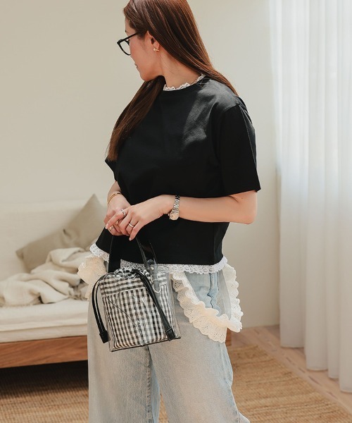 DONOBAN（ドノバン）の「ハートカットクリアバッグ（ショルダーバッグ・レディース・レッド/シルバー/ブラック・ONE）」の7枚目の写真