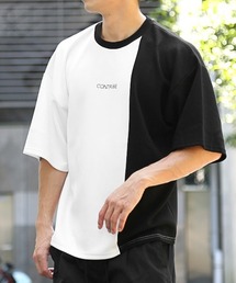 LUXSTYLE（ラグスタイル）の「ロゴ刺繍切り替えポンチTシャツ（Tシャツ/カットソー）」