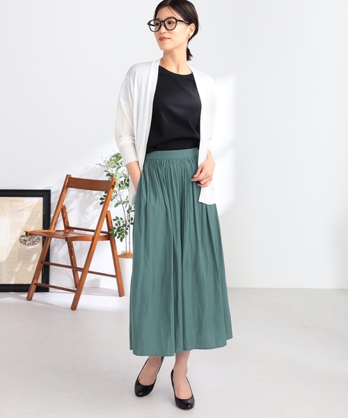 GALLORIA(ギャローリア)の「セットアップで着られる サテンスカーチョ(その他パンツ・レディース・ブルーグリーン/チャコール・S/M/L/LL)」の10枚目の写真