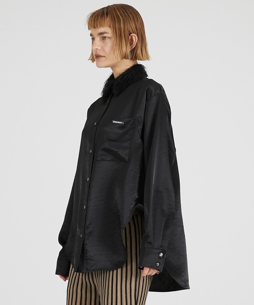 PRANK PROJECT(プランクプロジェクト)の「フェザーカラーシャツ / Feather Collar Shirt(シャツ/ブラウス・レディース・ブラック/アイボリー・FREE)」の16枚目の写真