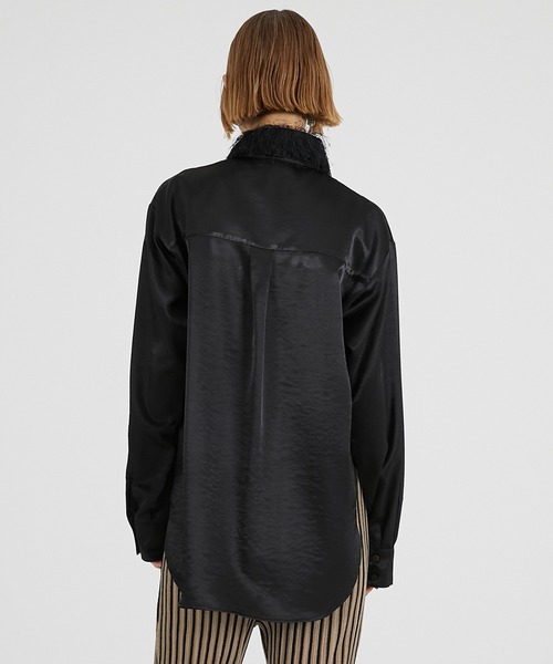 PRANK PROJECT(プランクプロジェクト)の「フェザーカラーシャツ / Feather Collar Shirt(シャツ/ブラウス・レディース・ブラック/アイボリー・FREE)」の17枚目の写真