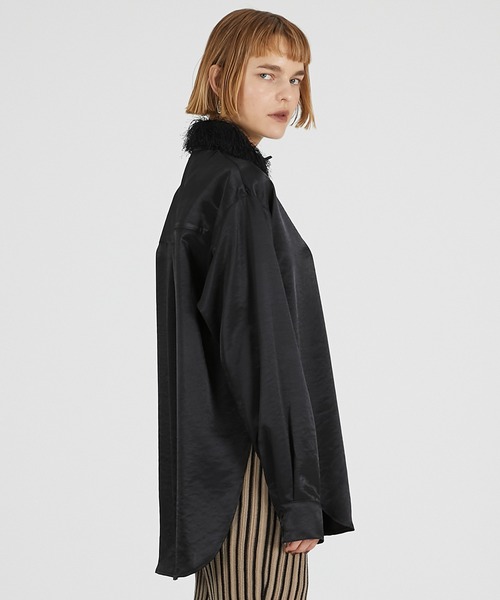 PRANK PROJECT(プランクプロジェクト)の「フェザーカラーシャツ / Feather Collar Shirt(シャツ/ブラウス・レディース・ブラック/アイボリー・FREE)」の18枚目の写真