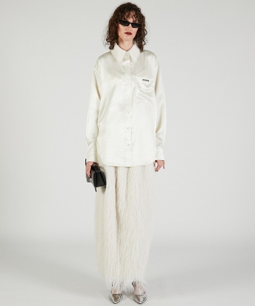 PRANK PROJECT(プランクプロジェクト)の「フェザーカラーシャツ / Feather Collar Shirt(シャツ/ブラウス・レディース・ブラック/アイボリー・FREE)」の3枚目の写真