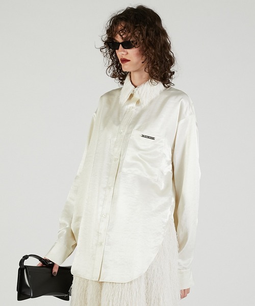 PRANK PROJECT(プランクプロジェクト)の「フェザーカラーシャツ / Feather Collar Shirt(シャツ/ブラウス・レディース・ブラック/アイボリー・FREE)」の8枚目の写真