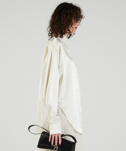 PRANK PROJECT(プランクプロジェクト)の「フェザーカラーシャツ / Feather Collar Shirt(シャツ/ブラウス・レディース・ブラック/アイボリー・FREE)」の10枚目の写真