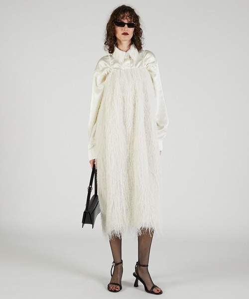 PRANK PROJECT(プランクプロジェクト)の「フェザーカラーシャツ / Feather Collar Shirt(シャツ/ブラウス・レディース・ブラック/アイボリー・FREE)」の5枚目の写真