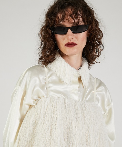 PRANK PROJECT(プランクプロジェクト)の「フェザーカラーシャツ / Feather Collar Shirt(シャツ/ブラウス・レディース・ブラック/アイボリー・FREE)」の12枚目の写真