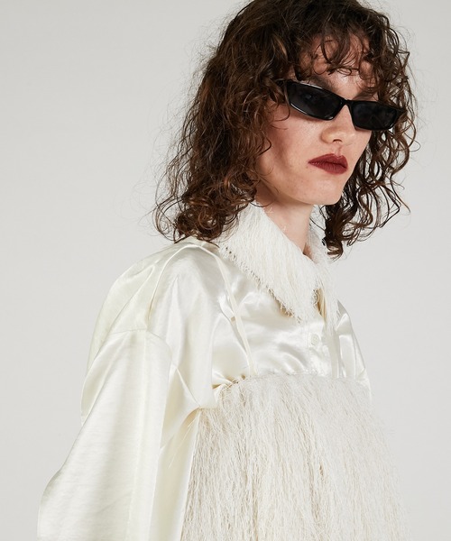 PRANK PROJECT(プランクプロジェクト)の「フェザーカラーシャツ / Feather Collar Shirt(シャツ/ブラウス・レディース・ブラック/アイボリー・FREE)」の13枚目の写真