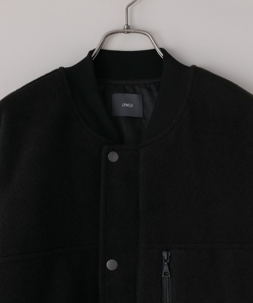 LOWRYS FARM（ローリーズファーム）の「【LFM(U)】ウーリーテックスタジャン　 494444（スタジャン・メンズ・ブラウン/ブラック・MEDIUM/LARGE）」の4枚目の写真