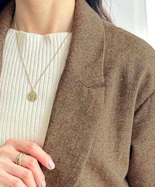 GeeRA（ジーラ）の「ゴールドボタンオーバーサイズダブルテーラードジャケット（テーラードジャケット・レディース・ブラック系その他/ブラウン系その他・MEDIUM/LARGE）」の15枚目の写真