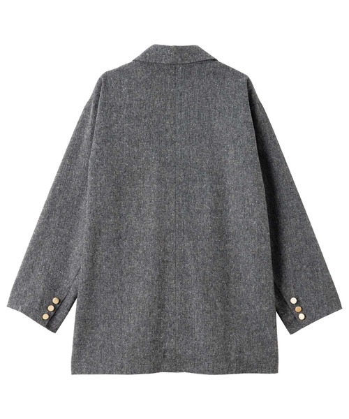 GeeRA（ジーラ）の「ゴールドボタンオーバーサイズダブルテーラードジャケット（テーラードジャケット・レディース・ブラック系その他/ブラウン系その他・MEDIUM/LARGE）」の20枚目の写真