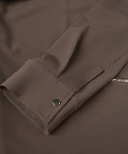 CULLNI（クルニ）の「Stretch Twill Riders Shirt Jacket（ライダースジャケット・メンズ・ブラック/ネイビー/アッシュブラウン・2/1/0）」の8枚目の写真