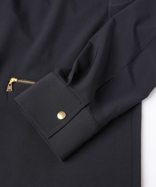 CULLNI（クルニ）の「Stretch Twill Riders Shirt Jacket（ライダースジャケット・メンズ・ブラック/ネイビー/アッシュブラウン・2/1/0）」の11枚目の写真