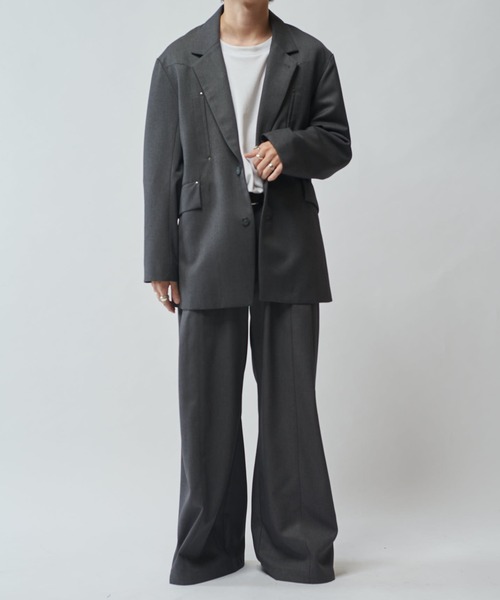 Lui's(ルイス)の「【SURJENT】 ZIPジャケット(テーラードジャケット・メンズ・グレー/ブラック・2/1)」の6枚目の写真