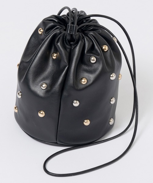MAISON SPECIAL（メゾンスペシャル）の「Multi Fabric Drawstring Bag/マルチファブリックドローストリングバッグ（ハンドバッグ・レディース・ホワイト/ライム/ブラック・FREE）」の4枚目の写真