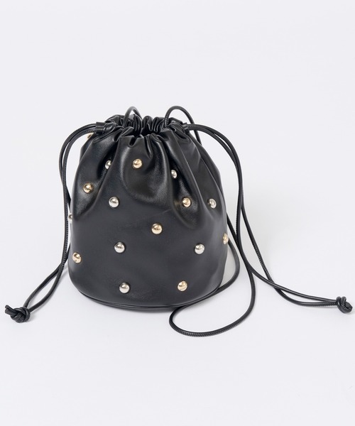 MAISON SPECIAL（メゾンスペシャル）の「Multi Fabric Drawstring Bag/マルチファブリックドローストリングバッグ（ハンドバッグ・レディース・ホワイト/ライム/ブラック・FREE）」の17枚目の写真