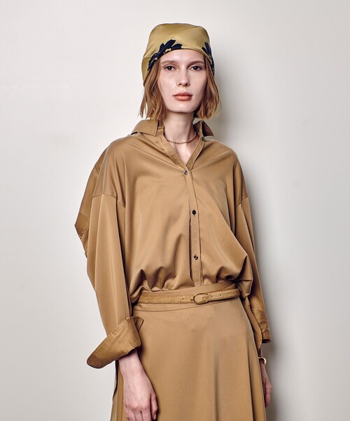 allureville(アルアバイル)の「フィブリルカシュクールシャツ(シャツ/ブラウス・レディース・ベージュ/ネイビー/カーキ・2)」の5枚目の写真