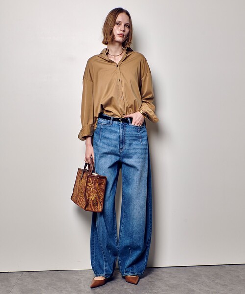 allureville(アルアバイル)の「フィブリルカシュクールシャツ(シャツ/ブラウス・レディース・ベージュ/ネイビー/カーキ・2)」の10枚目の写真