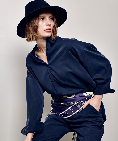 allureville(アルアバイル)の「フィブリルカシュクールシャツ(シャツ/ブラウス・レディース・ベージュ/ネイビー/カーキ・2)」の12枚目の写真