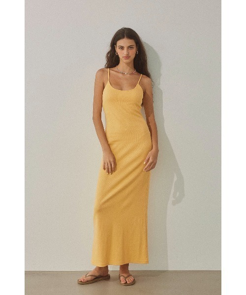 Wellness Rib Dress /パッドinリブワンピース（ワンピース