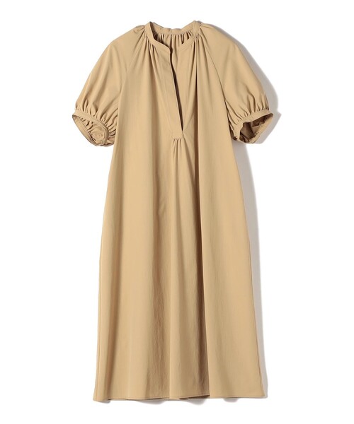 手洗い可能〉RENU ソフト タイプライター ギャザー ワンピース