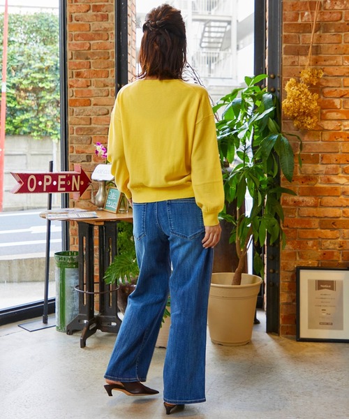 INED（イネド）の「【ご家庭で洗える】ウール100％Vネックニット（ニット/セーター・レディース・サックスブルー/ブラック/オフホワイト/ブルー/チャコールグレー/ピンク/イエロー・9号）」の16枚目の写真