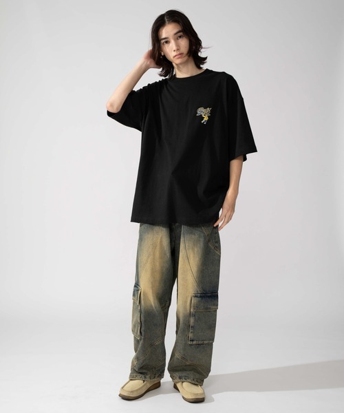 BEN DAVIS(ベンデイビス)の「∴WEGO/BENDAVIS別注サークルロゴグラフィックT(Tシャツ/カットソー・メンズ・ブラック/ホワイト・LARGE/MEDIUM/SMALL)」の5枚目の写真